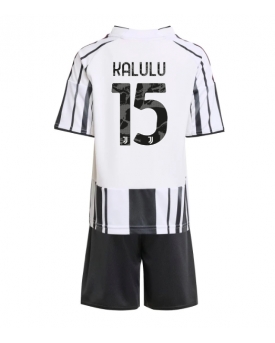 Billige Fotballdrakt Juventus Pierre Kalulu #15 Replika Hjemmedraktsett Barn 2025-26 Kortermet (med bukser)